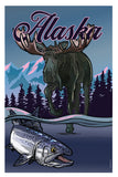 Alaska Moose Poster Art