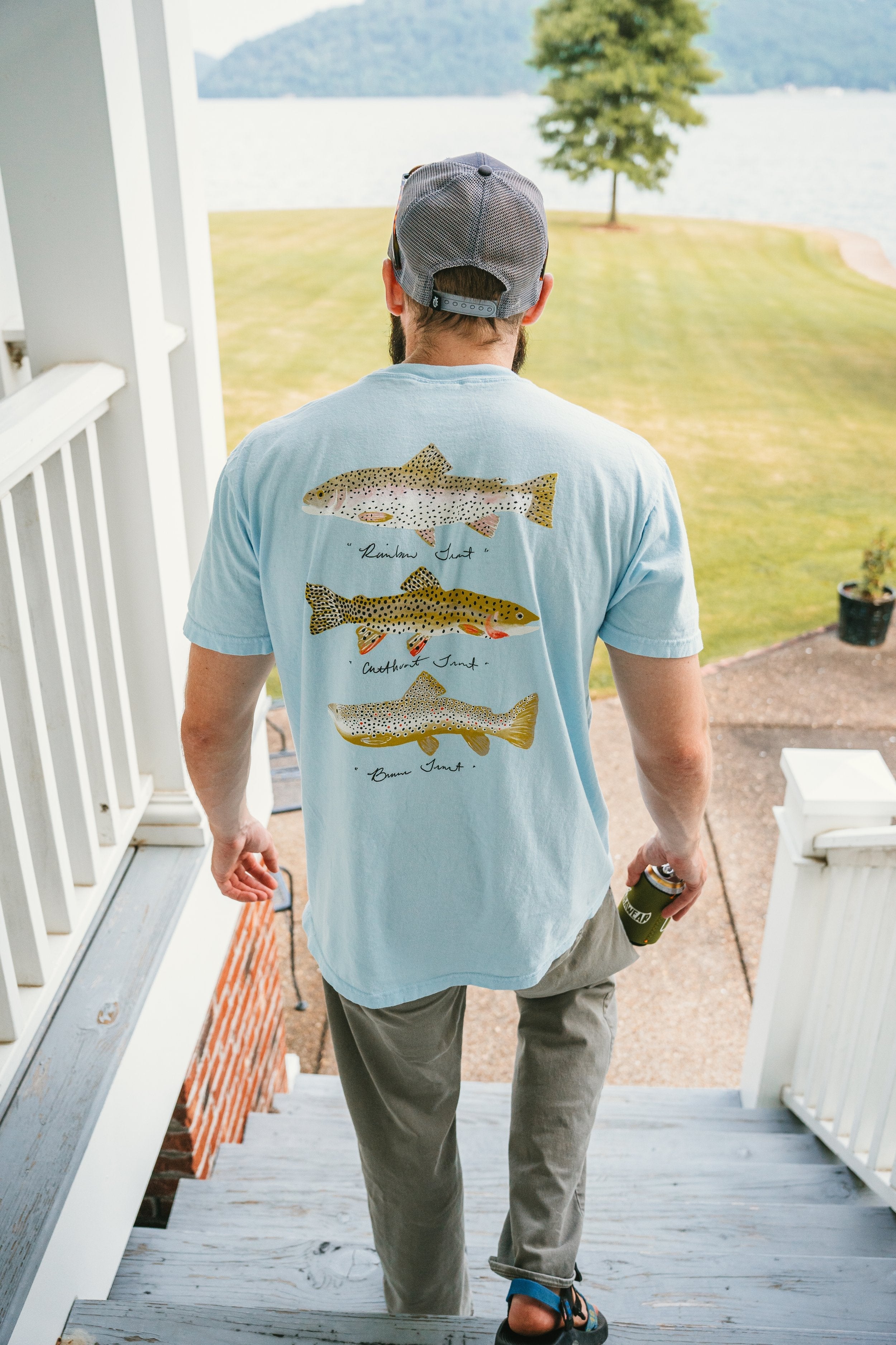 MB Meeks Block Prints Trout Shirt by BlueLineCo.