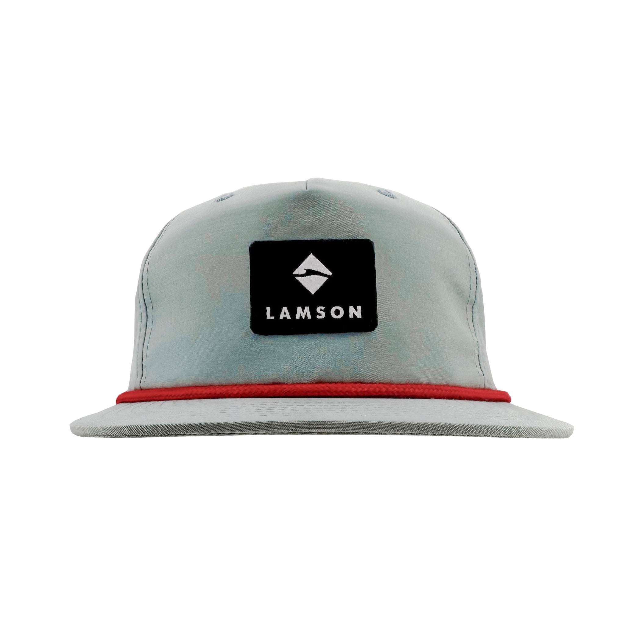 Flat Bill Rope Cap - Seafoam With Red Rope by LAMSON