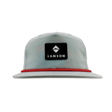 Flat Bill Rope Cap - Seafoam With Red Rope by LAMSON